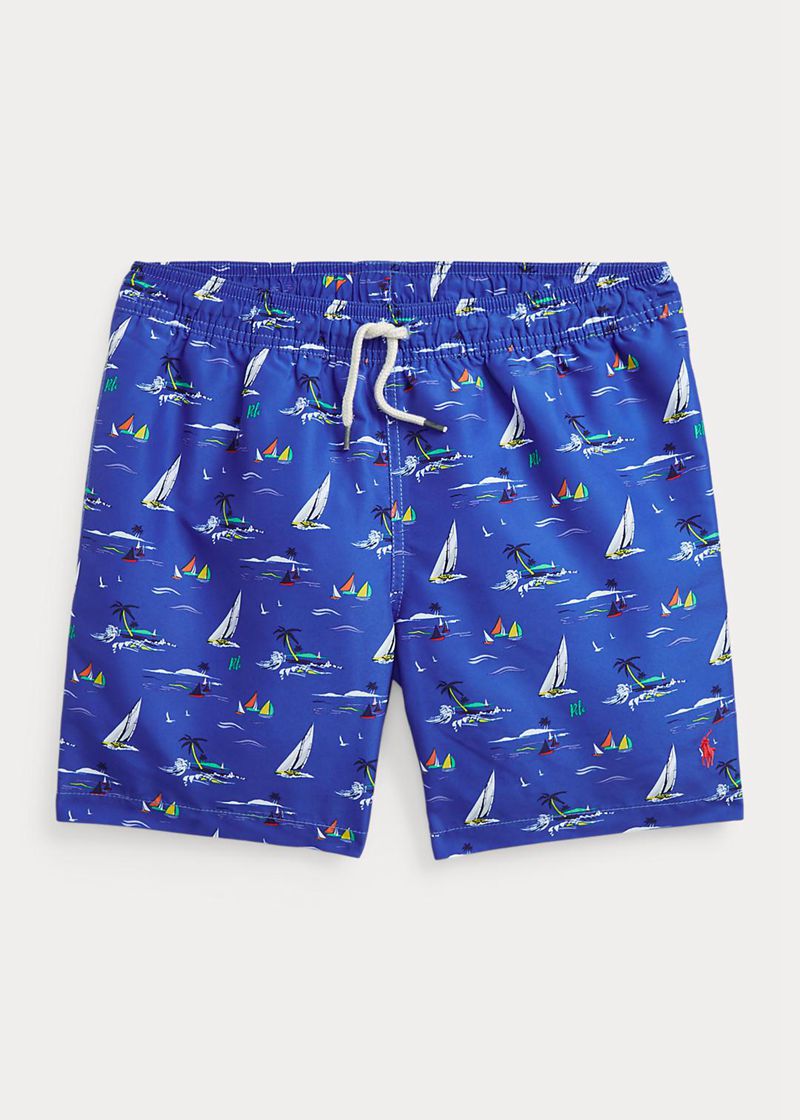 Shorts Polo Ralph Lauren Niño 6-14 Años Traveller Nadando Trunk Chile Azules OFYWN-3950